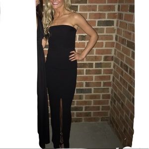 Black Strapless Gown